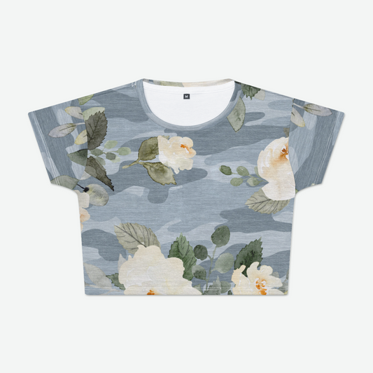 Floral Womens Crop Tee