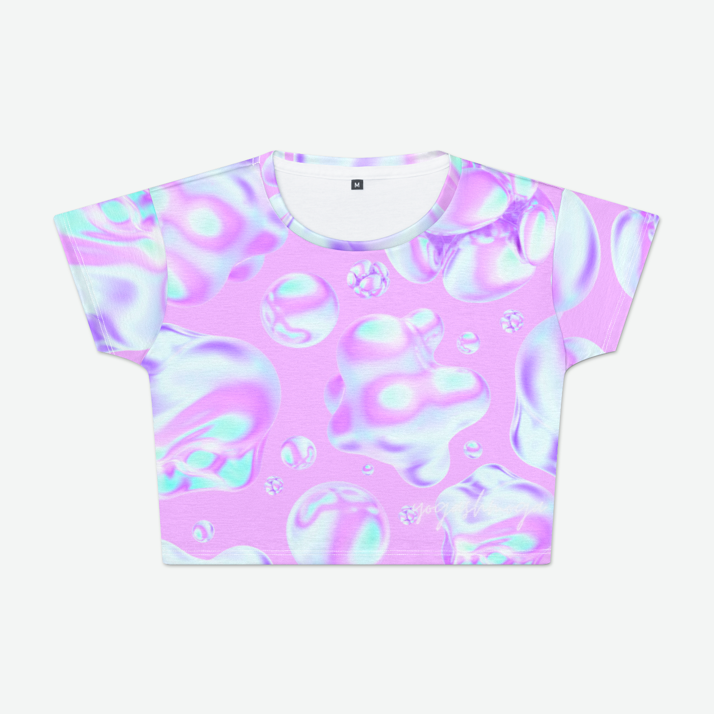 Blow Bubbles Womens Crop Tee