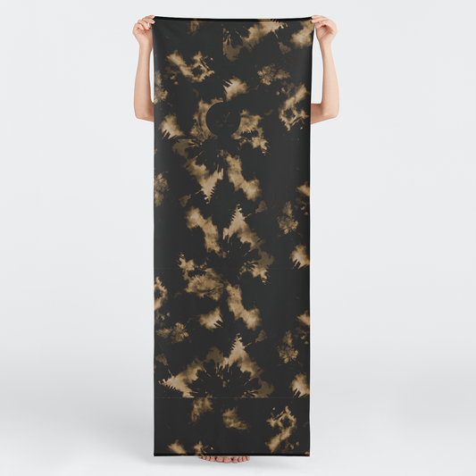 Golden Tie Dye Yoga Mat Towel