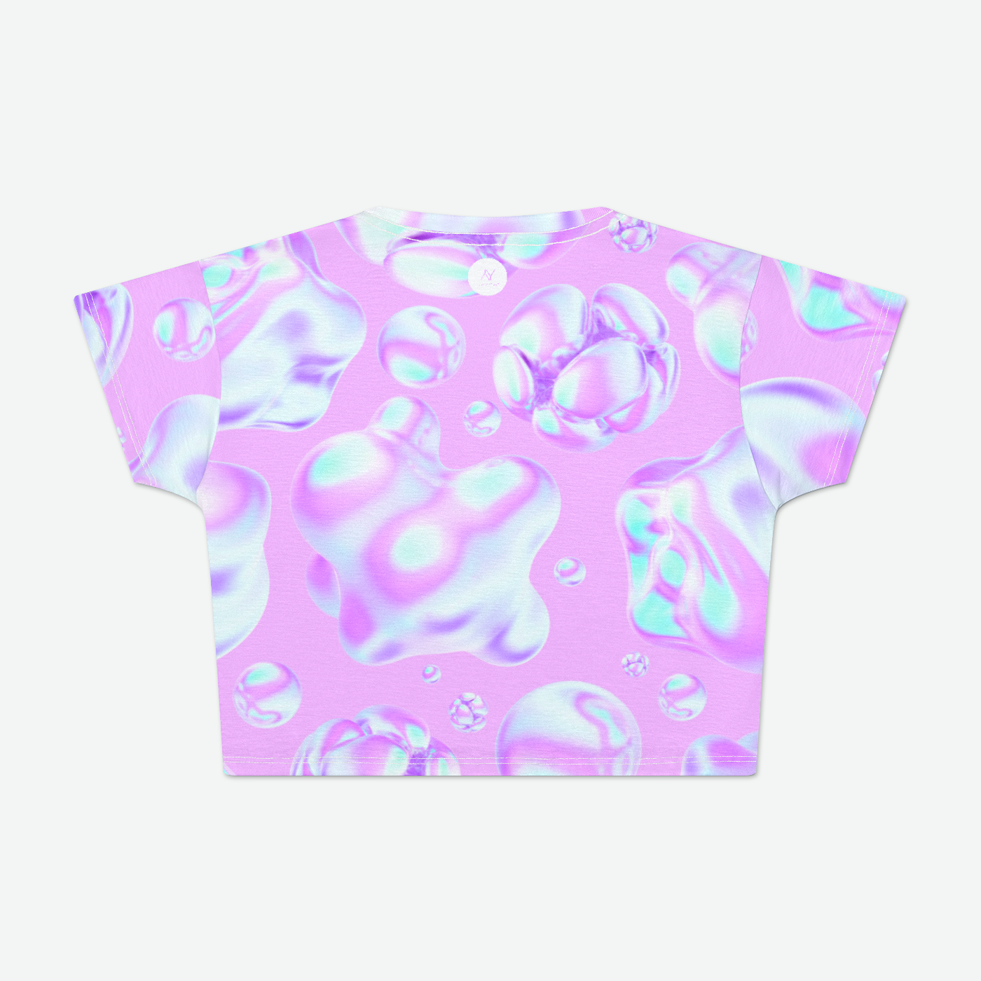 Blow Bubbles Womens Crop Tee